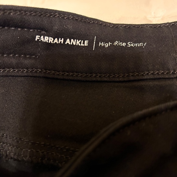AG Very Black Womens Farrah Ankle High Rise Skinny Jeans Size 27R - Picture 6 of 11